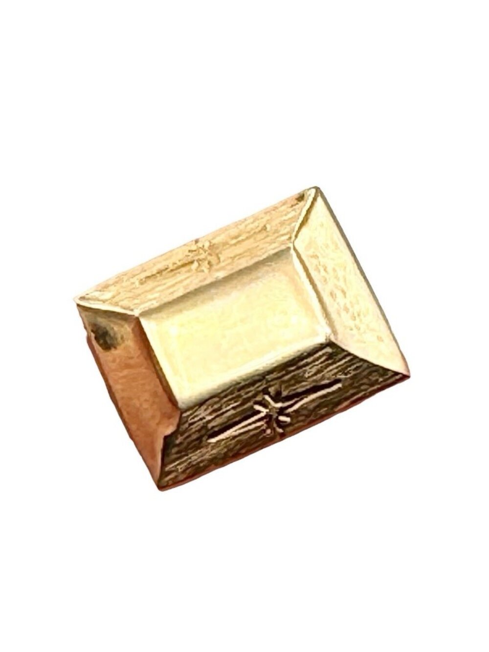 Vintage Shields Cufflinks Gold Tone Etched Mid-Century Quasar Motif No Monogram - Picture 9 of 9